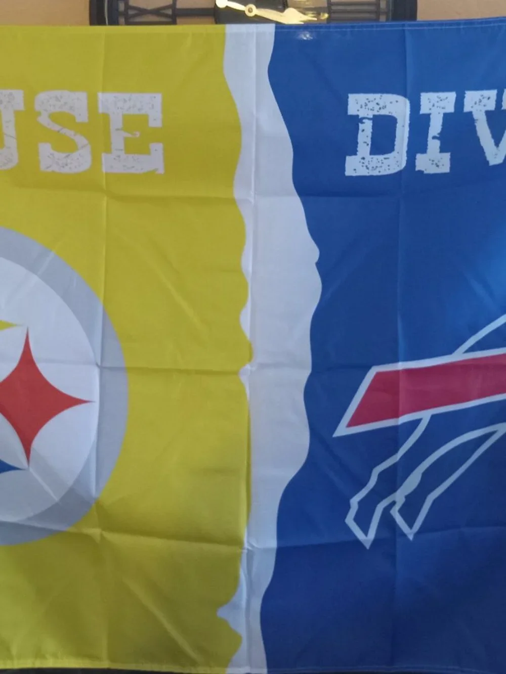 Pittsburgh Steelers Buffalo Bills House Divided 3X5 Feet Flag Banner Pole or